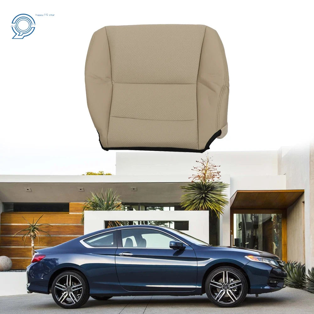 Driver Side Bottom Seat Cover for Honda Accord (2013–2017) Perforated Leather Tan
