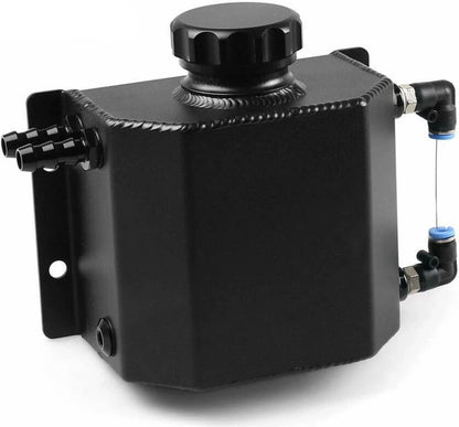 1L Black Aluminum Coolant Overflow Bottle for Honda Civic 1.5T