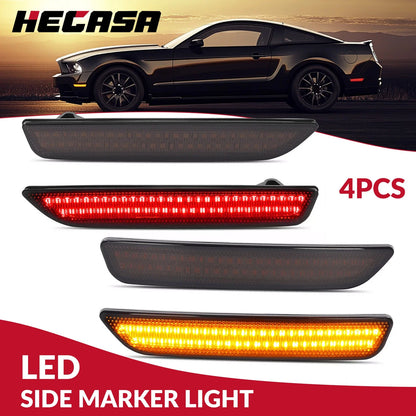 Set of 4 Smoked LED Side Marker Lights for Ford Mustang (2010–2014)