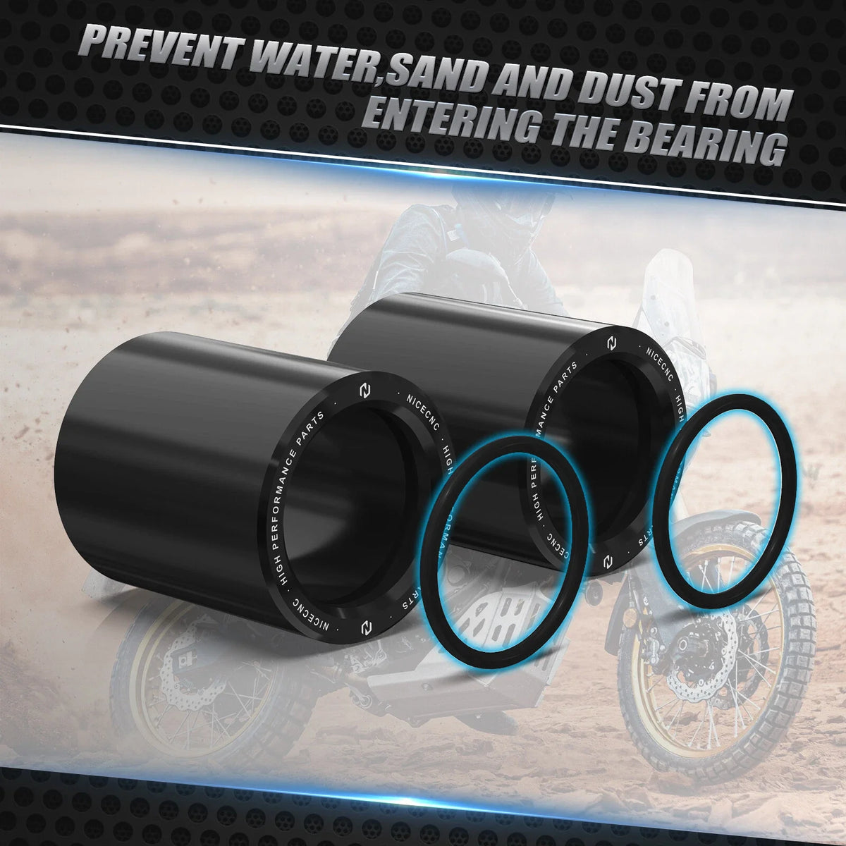 2X Front Wheel Spacers Collar for Yamaha Tenere 700 XTZ07 XTZ700 (2019–2024)