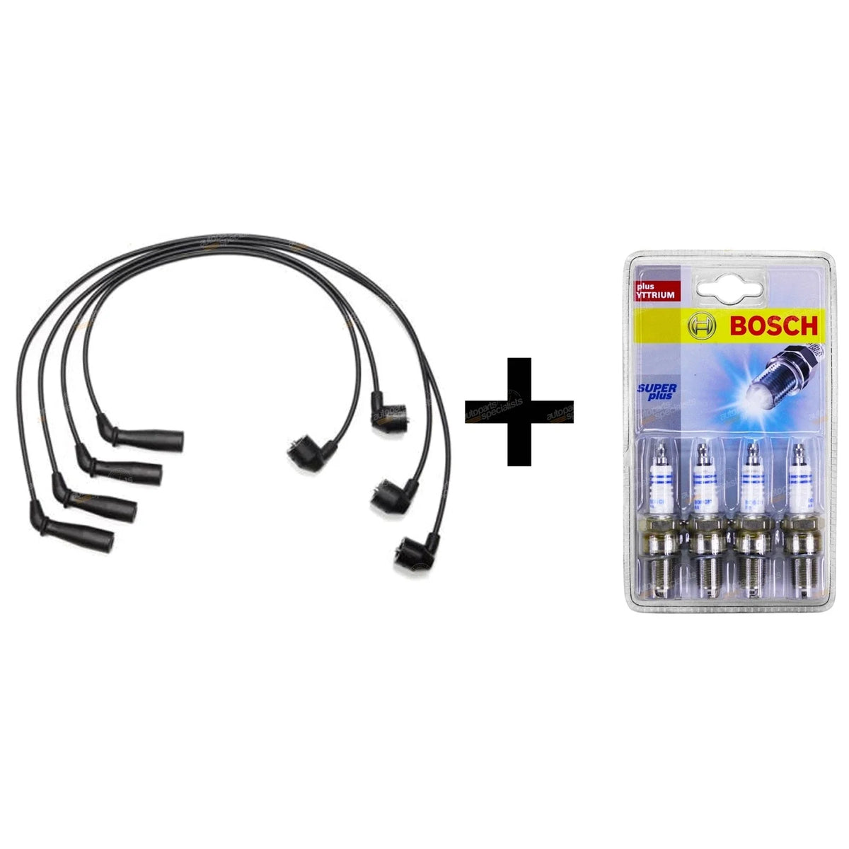 Ignition Spark Plugs + Leads for Hilux RZN147 2.0L 1RZE 4cyl (1997–2002)