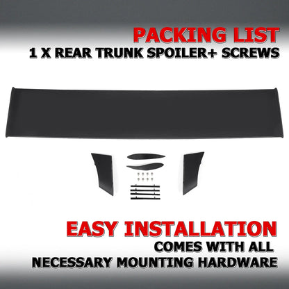 Rear Trunk Spoiler Wing Lip for Pontiac GTO (1970–1972) Black Factory Style