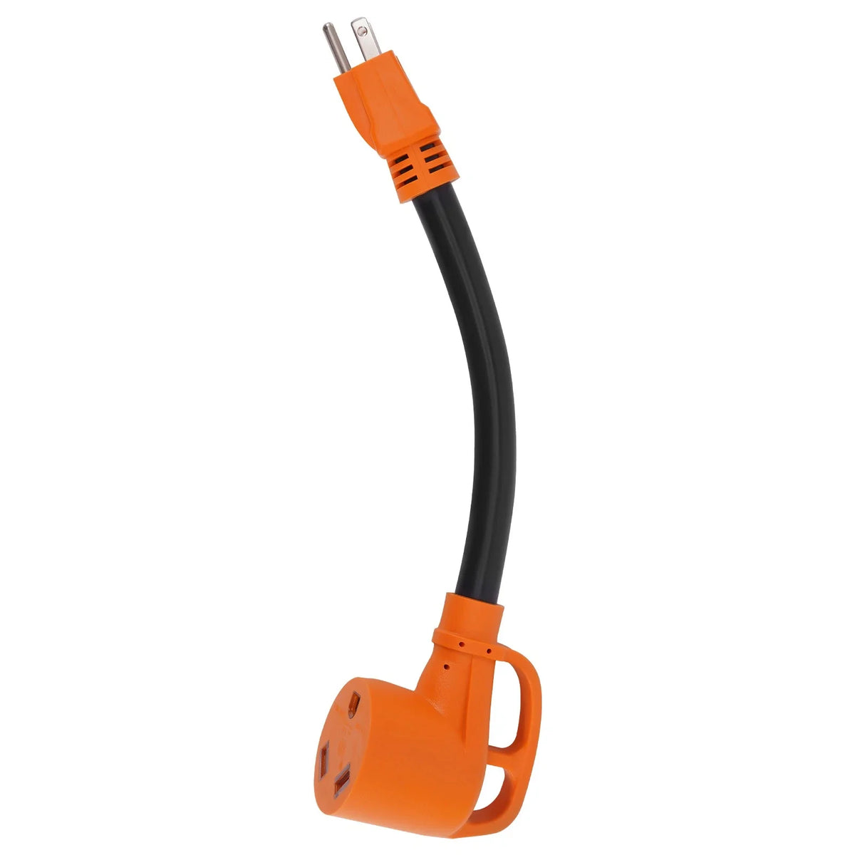 5-15P to TT-30R RV Power Adapter Cable 15A Male to 30A Female 12"