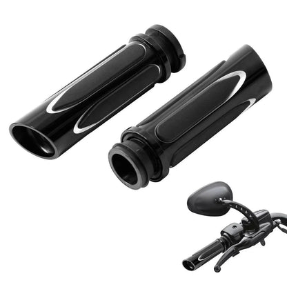 1'' 25mm CNC Electric Handle Bar Grips for Harley Touring Glide Softail Dyna