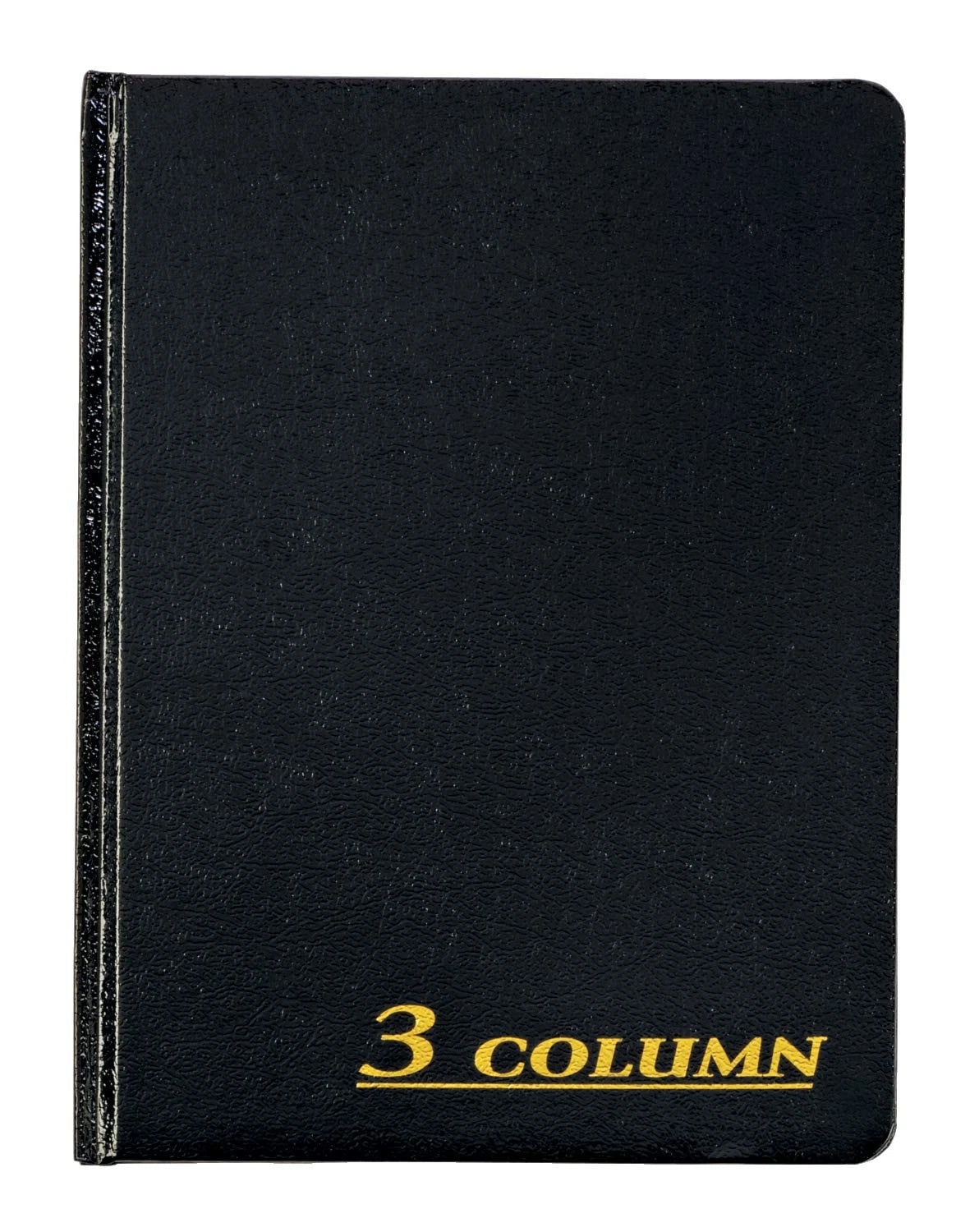 Account Book 7 x 9.25 Inches, Black, 3-Columns, 80 Pages (1 Pack)