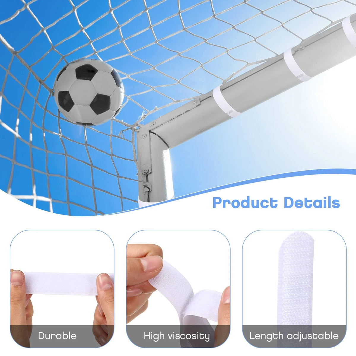 30 Pcs Goal Net Straps for Soccer Nets Attachment