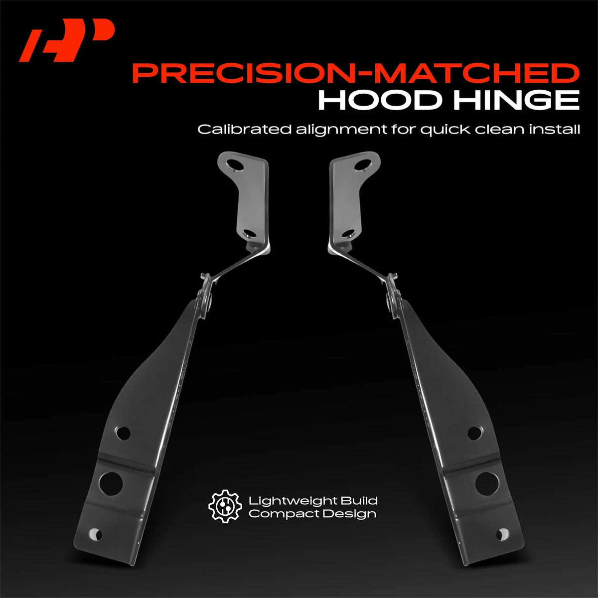 2X Front + Hood Hinge for Honda Pilot Ridgeline (2003–2014) 60170S9VA00ZZ, 60120S9VA00ZZ, HO1236136, HO1236135