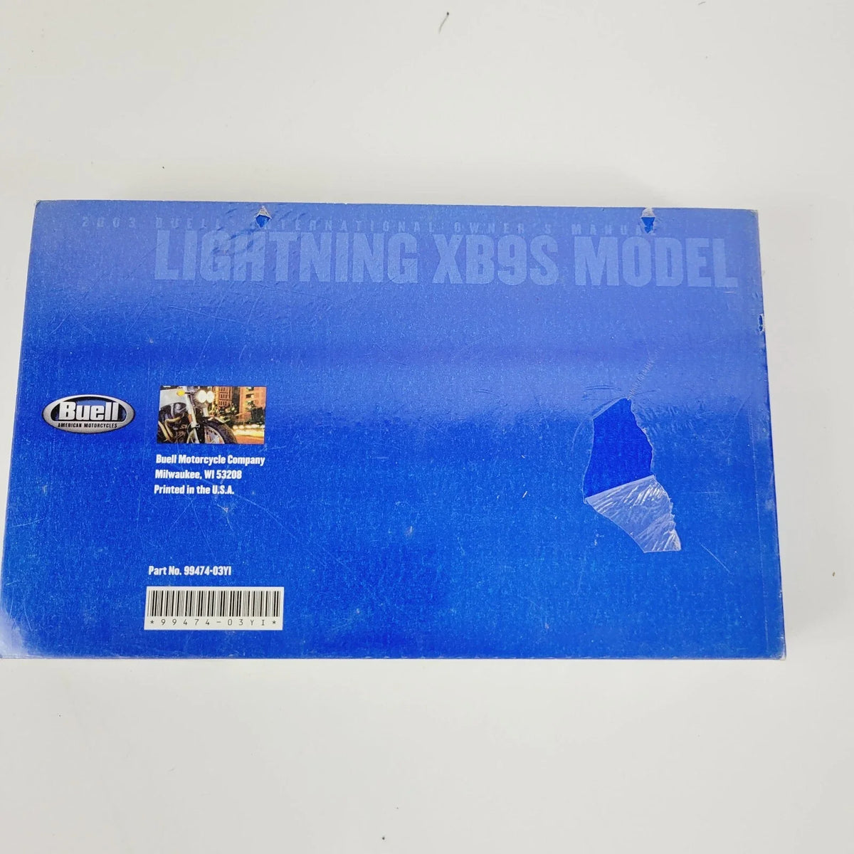 Owner's Manual for Buell XB9S Lightning (2003) 99474-03YI