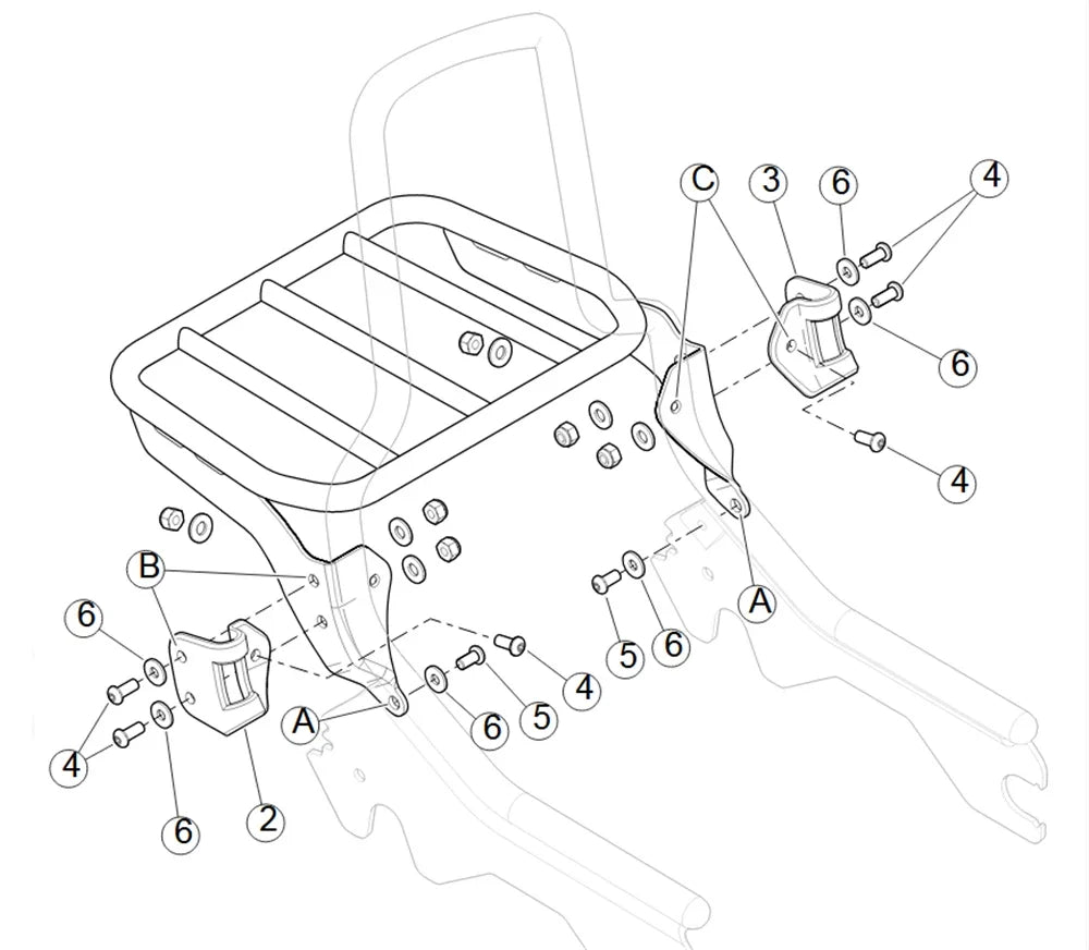 Sport Luggage Rack for Harley Softail Slim Street Bob (2018–2020)