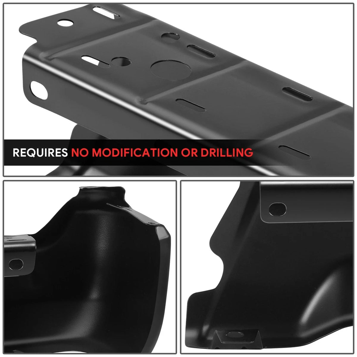 Set of 2 Rear Bumper End Caps for Ford F-250 SD (2017–2022) OE Style Black