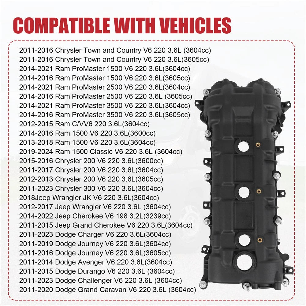Passenger Side Engine Valve Cover Assembly for Chrysler Dodge Jeep (2011–2020)