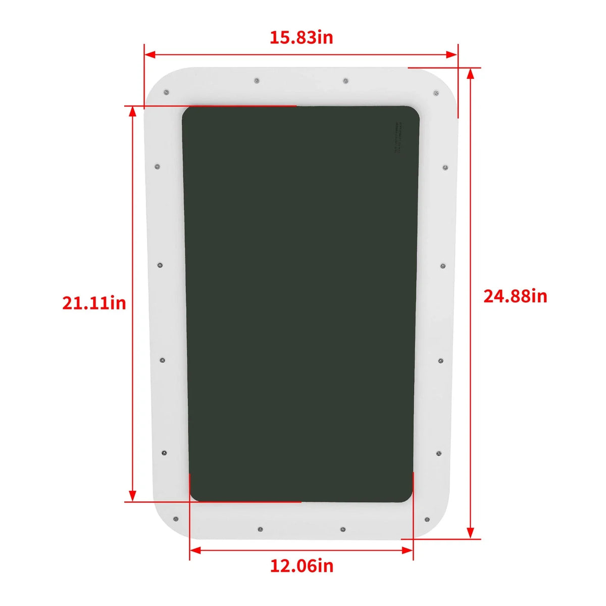 Tinted Glass RV Window Entry Door for Universal RV Trailer Camper (15"x24")