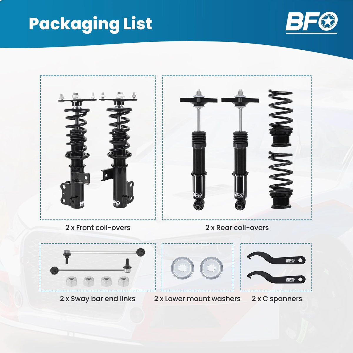 Coilover Kit for Hyundai Genesis Coupe (2011–2016) 5UTIM9