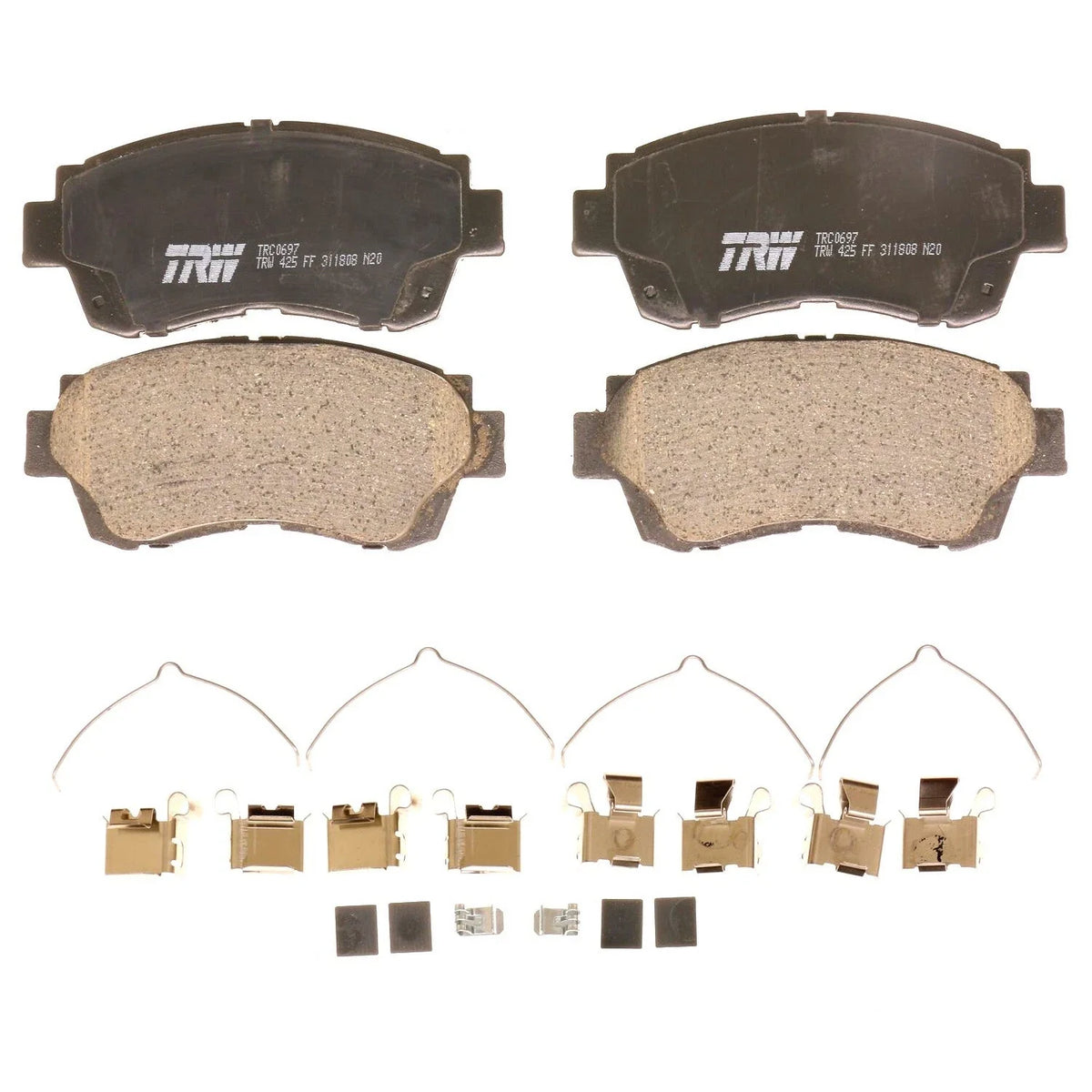 Front Brake Kit with 275mm Drilled Rotors & TRW Pro Ceramic Pads for ES300, Avalon, Camry