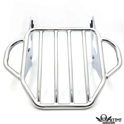 2X Chrome Detachables Luggage Rack Docking for Harley Touring Road King (2014–2019)