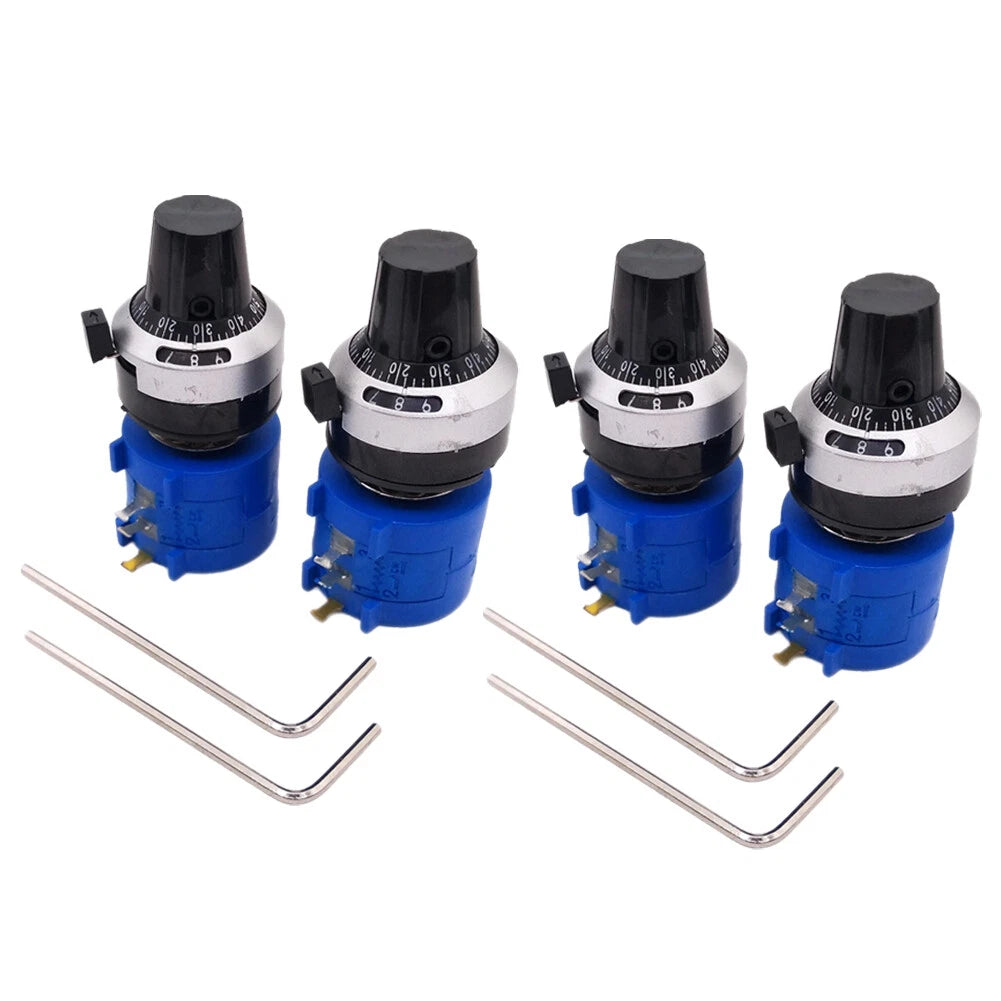 4 Sets 5K Ohm 3590S Potentiometer 10 Turn Rotary Knob for