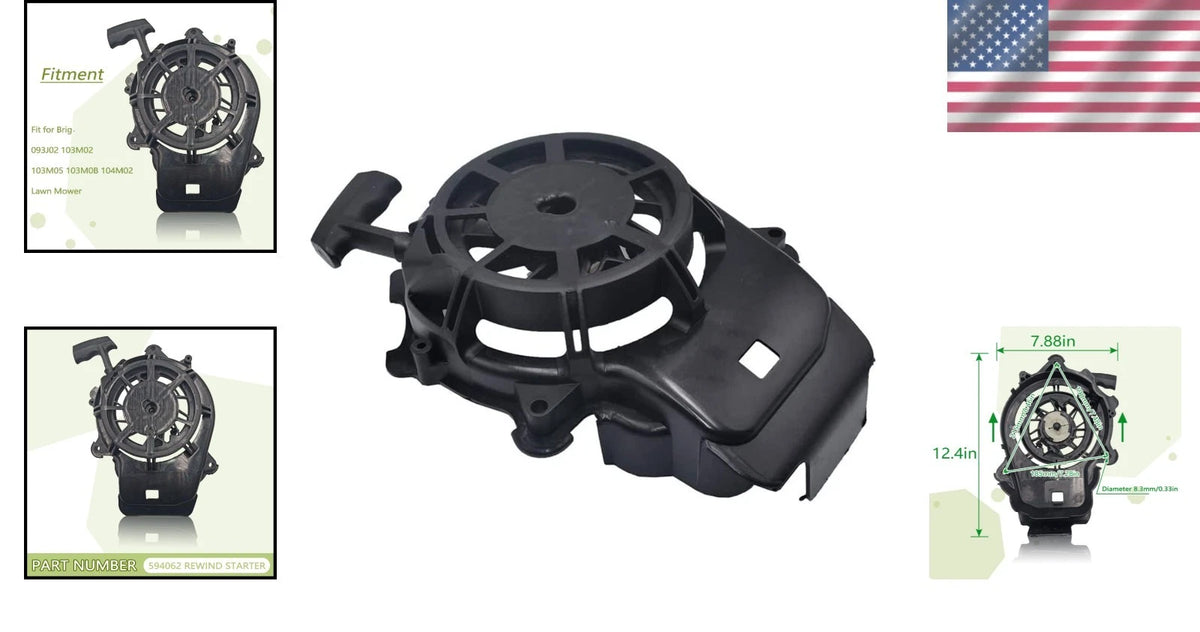 Rewind Starter for Popular Lawn Mower Models (Easy to Install)