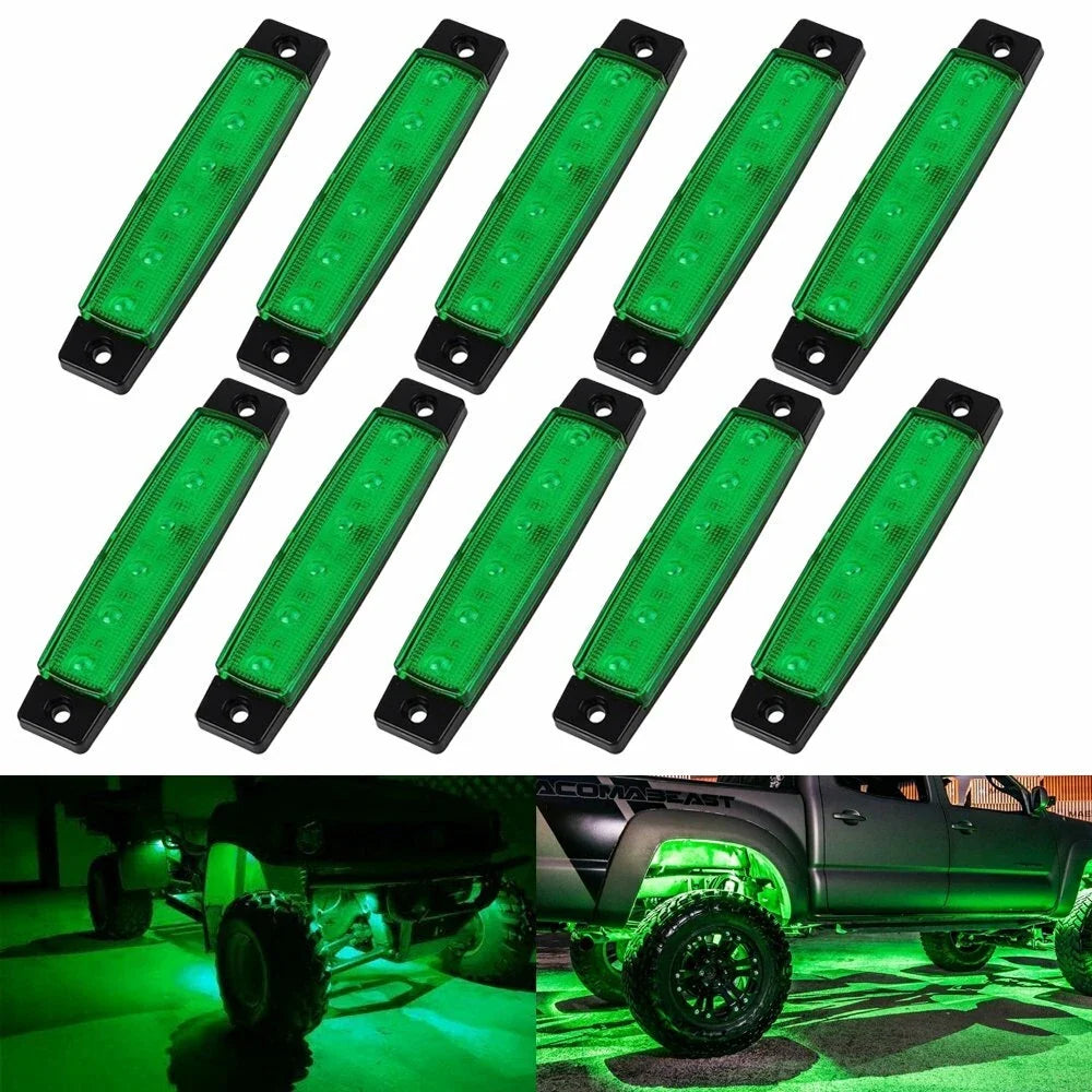 10 Pod LED Rock Lights for Jeep (Offroad Truck UTV ATV Boat)