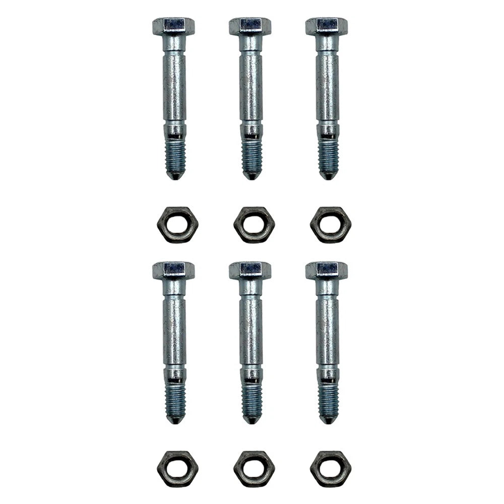 Set of 6 Shear Pins with Nut for John Deere (Fits 2-1/8" x 5/16")