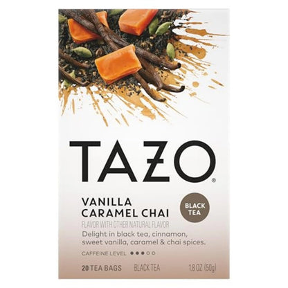 Set of 6 Tazo Vanilla Caramel Chai Tea Bags (120-Count)