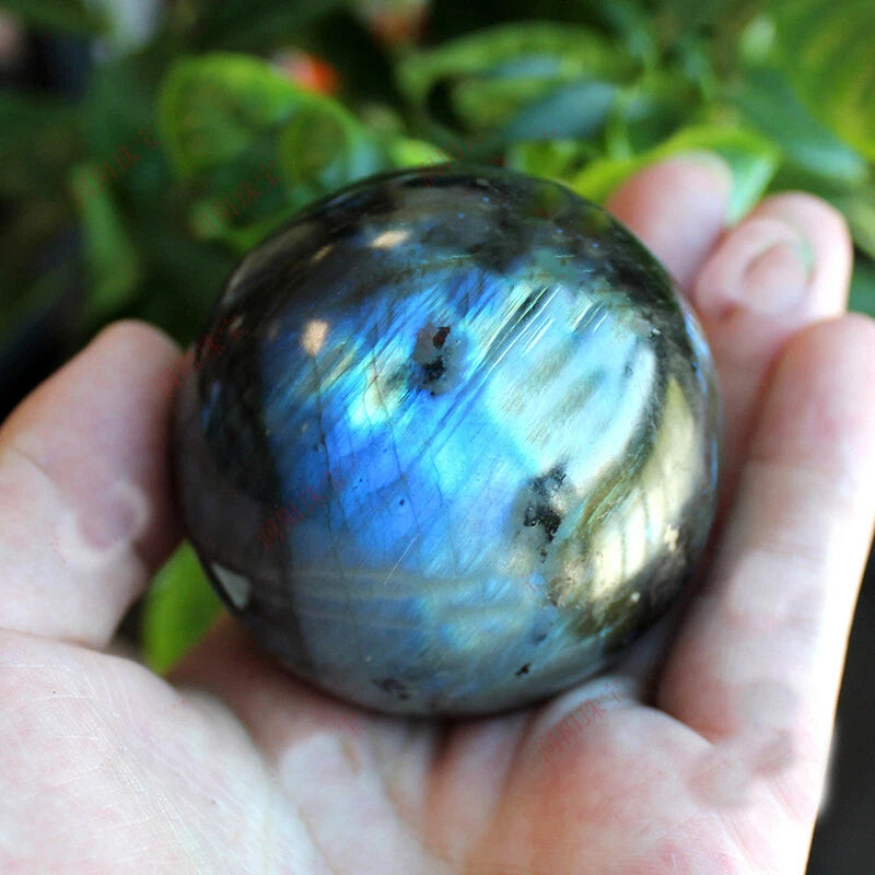 40mm Natural Multicolor Labradorite Ball Quartz Crystal Sphere