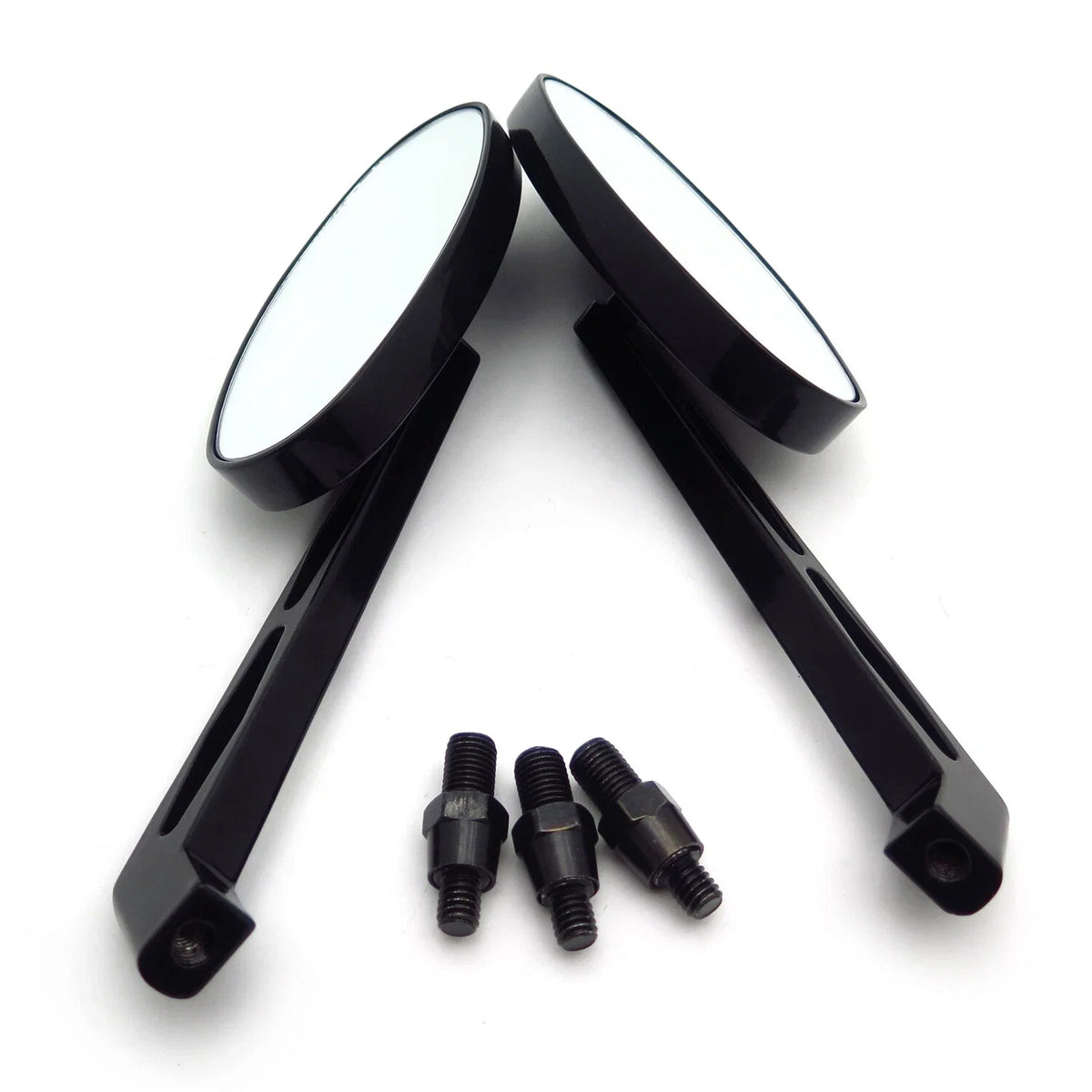 Black Oval Diamond Stem for Harley Touring Dyna Softail Fat Boy (All Years)
