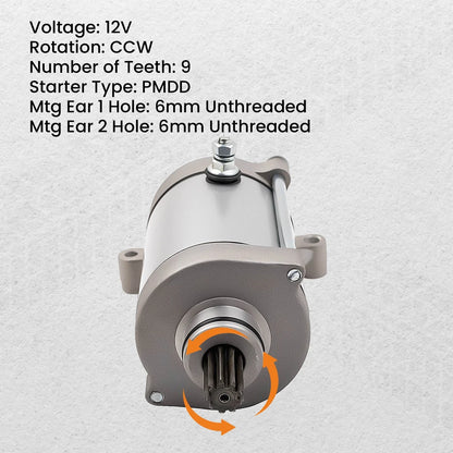 Starter Motor for Yamaha Rhino 450 YXR450F (2006–2009) / 660 YXR660F (2004–2007)