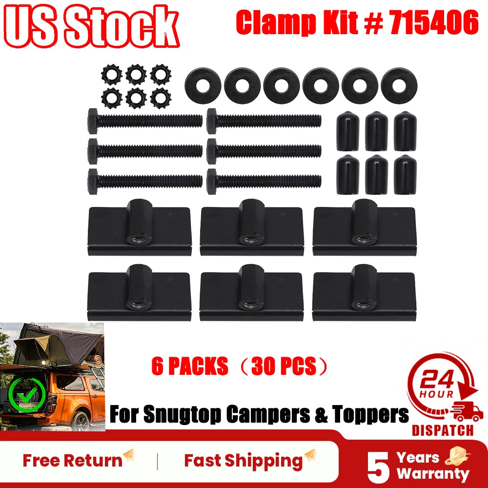 6 Pack Clamp Kit for Snugtop Campers & Toppers (Direct Replacement #715406)