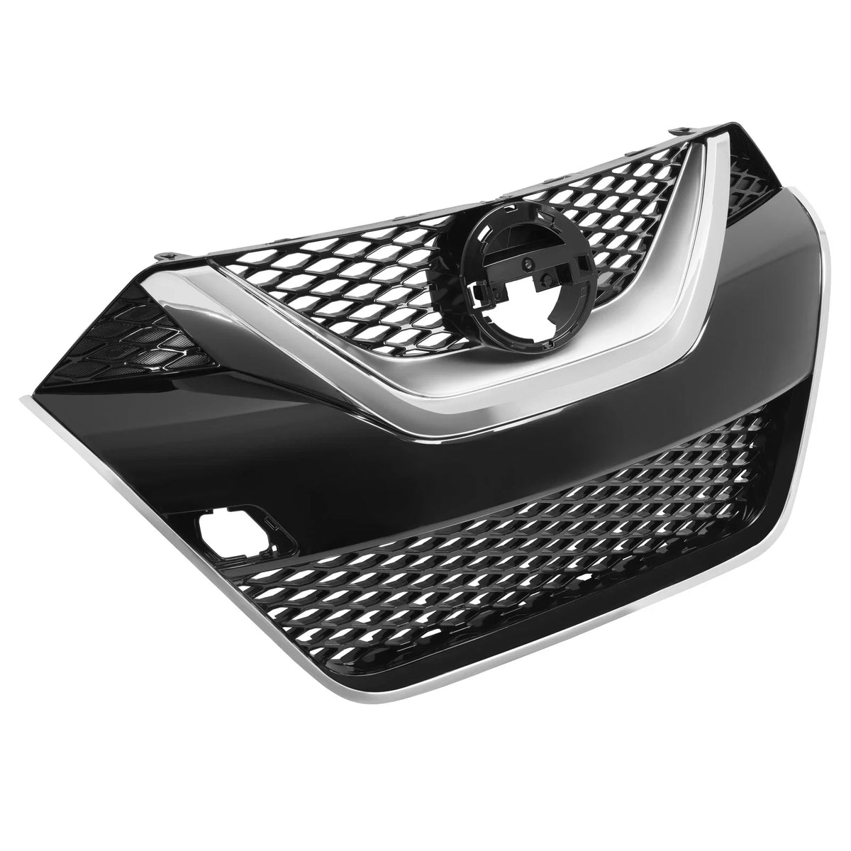 Front Upper Bumper Grille for Nissan Maxima (2016–2018) Black & Chrome Trim