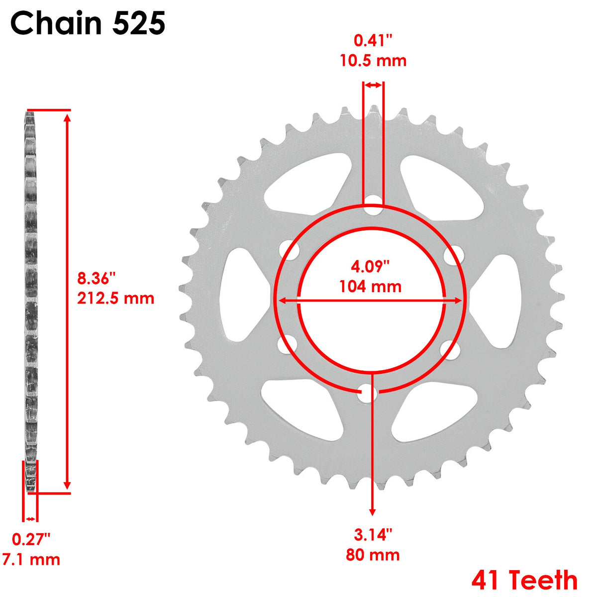Red Drive Chain and Sprocket Kit for Kawasaki Ninja ZX-10R (2008–2010) EG4411CH142XO