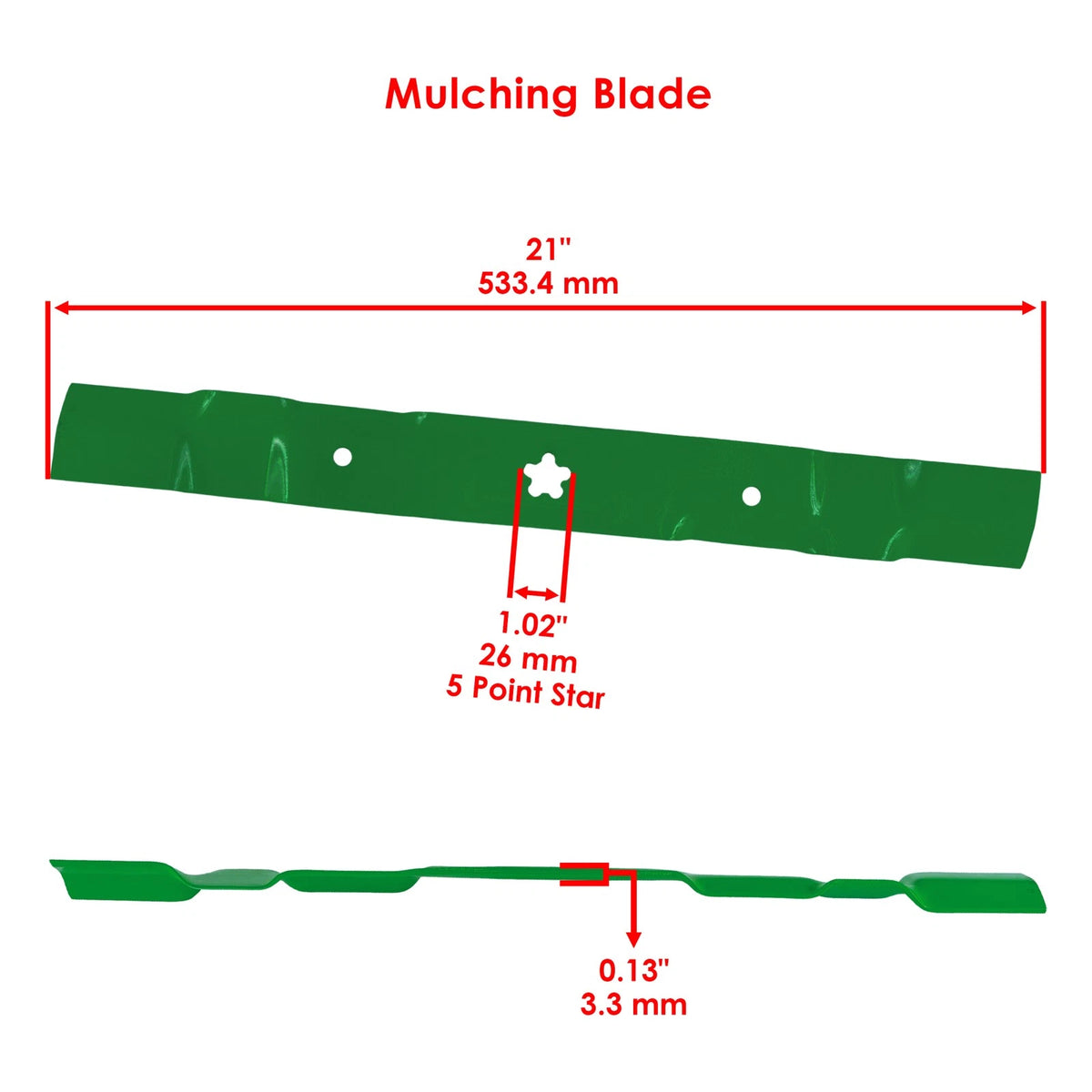 42" Deck Blade for Poulan Pro PB22H42 (M166+M166 - VS)