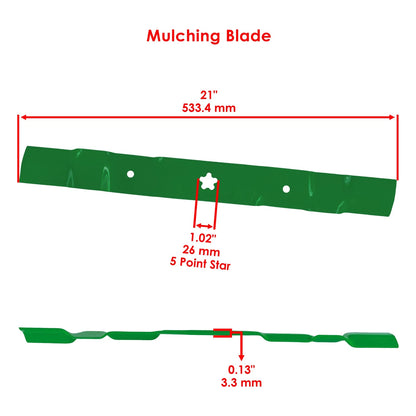 42" Deck Blade for Poulan Pro PB22H42 (M166+M166 - VS)
