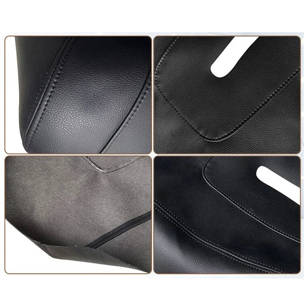 Leather Center Console Lid Armrest Cover for 14-21 Toyota Tundra Black