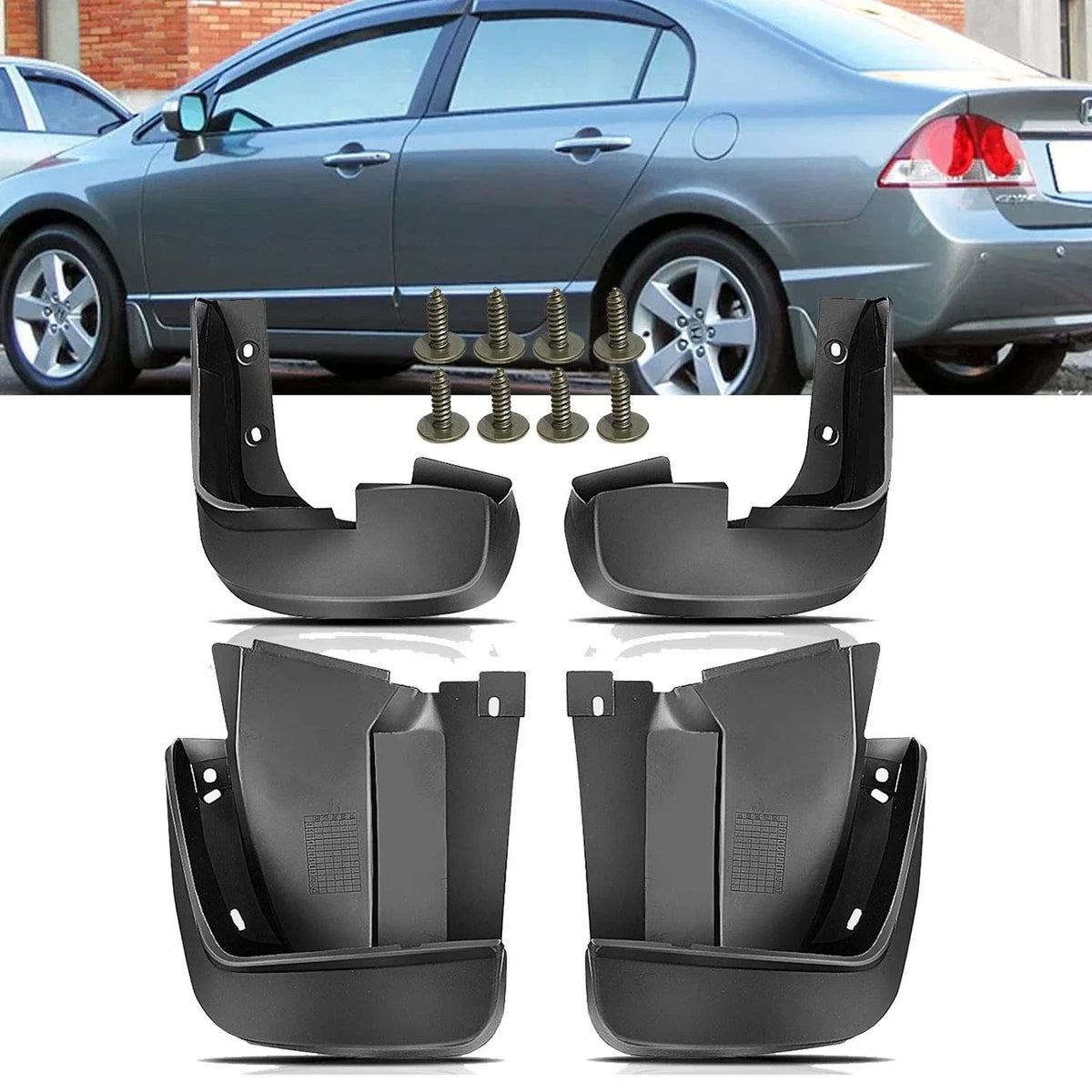 Set of 4 Mud Flaps Splash Guards for Honda Civic (2006–2011)