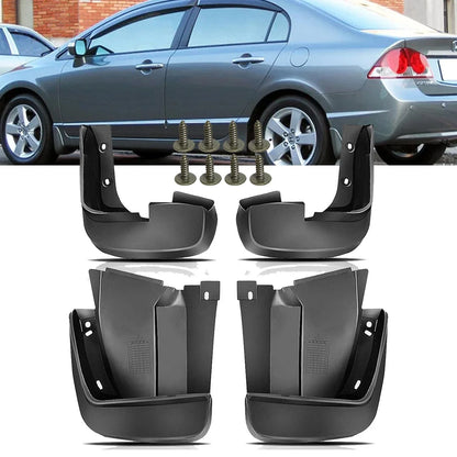 Set of 4 Mud Flaps Splash Guards for Honda Civic (2006–2011)