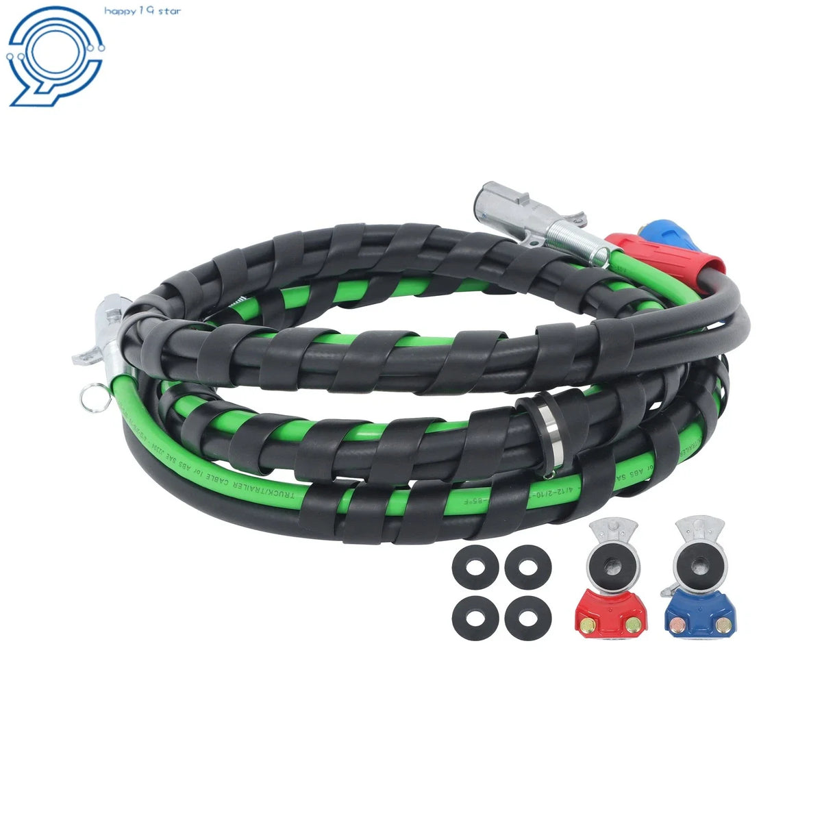 Wrap Set Air Line Hose Assemblies for Semi Truck Tractor Trailer (12 Ft)