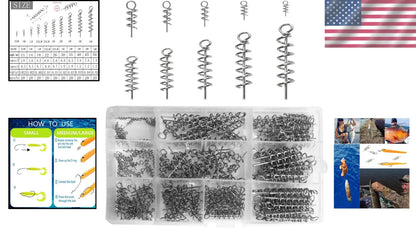 200pcs Fishing Lure Lock Hooks for Trout and Panfish