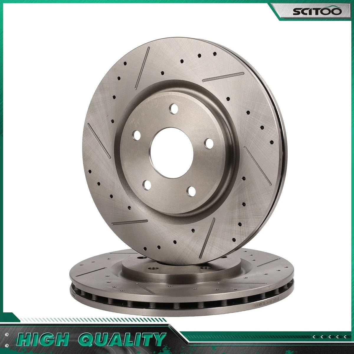 Front Brake Disc Rotors Vented for Volkswagen Routan, Dodge Journey (2012–2013)