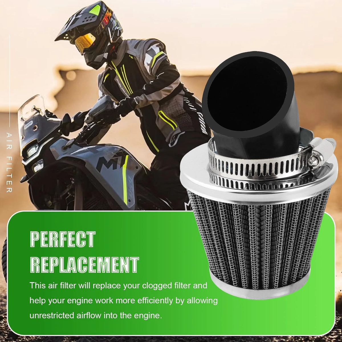 45 Degree Angled Filter for 50cc 70cc (38mm 39mm 40mm 1.5 Inch)