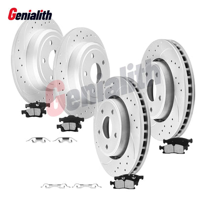 Front Rear Drilled Rotors Brake Pads for Jeep Grand Cherokee (2017–2020)