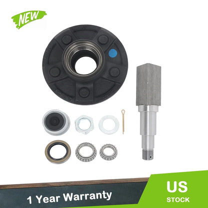5 Lug x 4.5" Idler Hub Square Spindle Kit for Trailer Axle (3500)