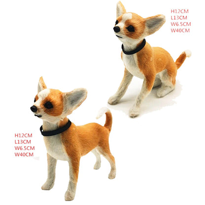 Chihuahua Dog Model for Dollhouse Decor (1:6 Scale)