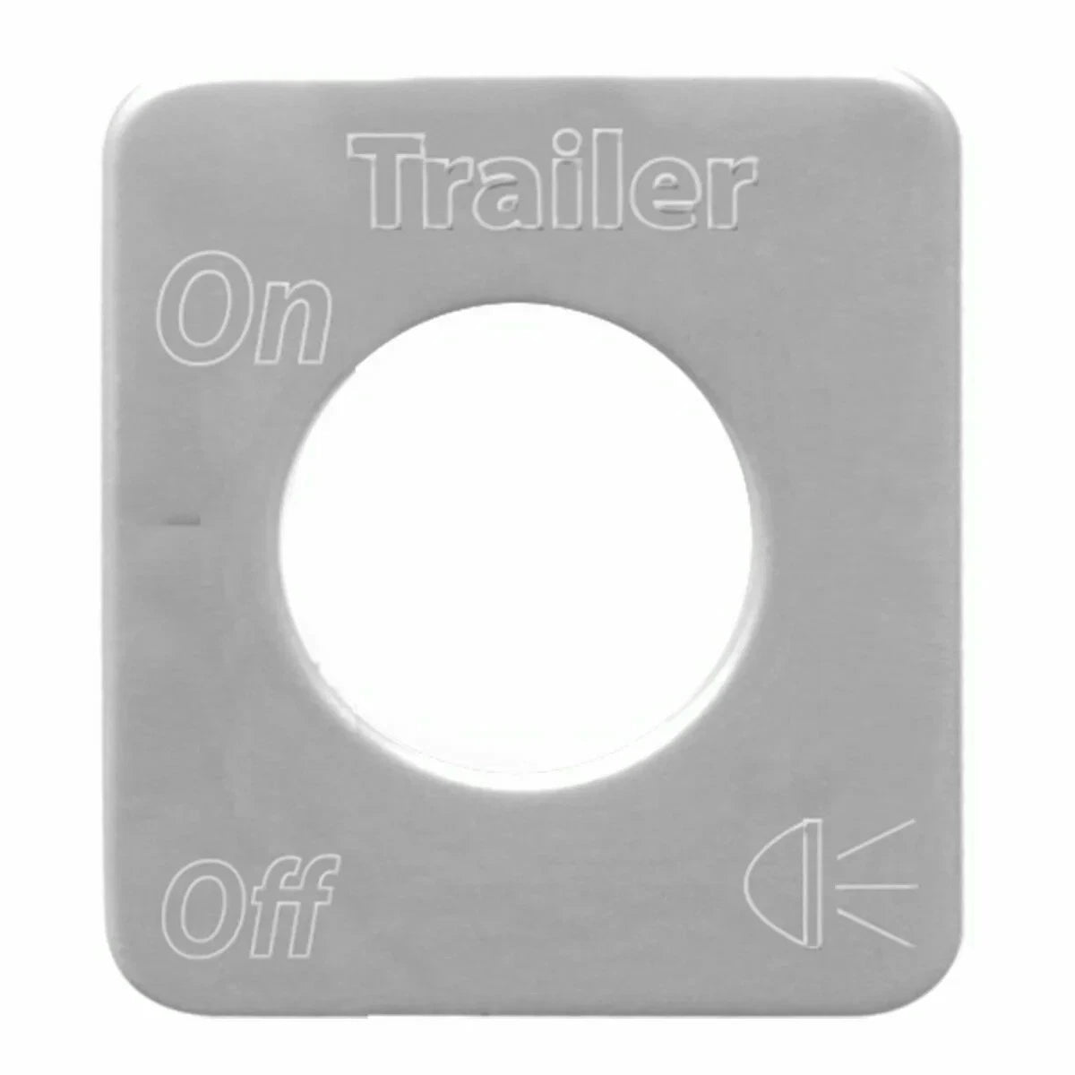 Switch Plate for Kenworth Trailer Lights (68524) Stainless Steel Block Letters
