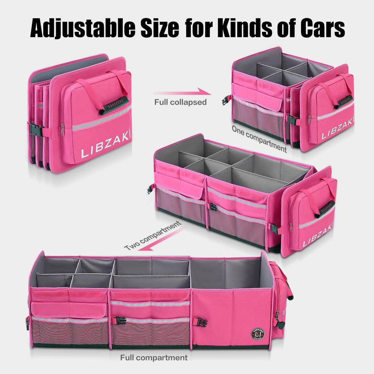 4-in-1 Car Trunk Storage Organizer with Cooler Bag for Universal Fit