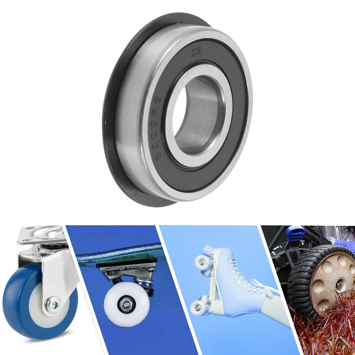 6203NR2RS Deep Groove Ball Bearing for Scooter Skateboard Wheel (1 Pc)