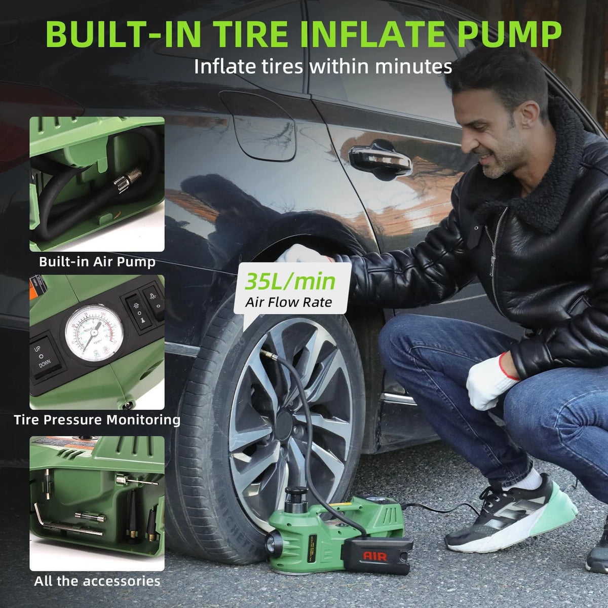 5 Ton 12V Electric Car Jack Kit for Portable Use