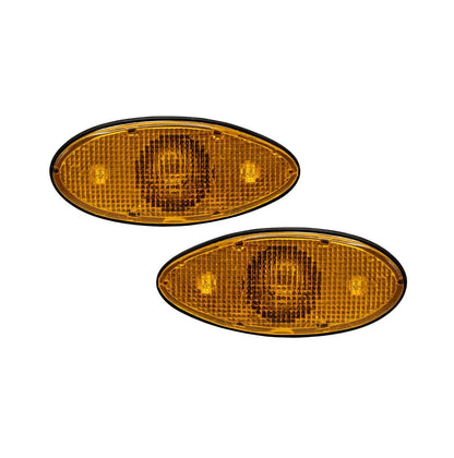 2Pcs Amber Side Marker Lights for Trailer RV Truck (M11A)