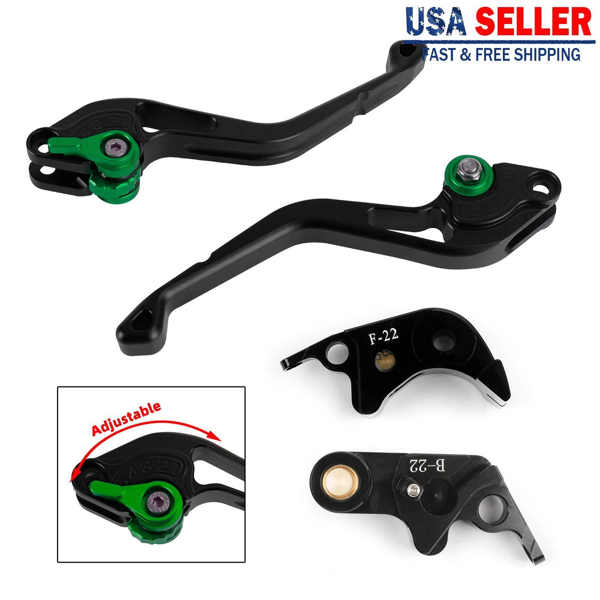 Short Clutch Brake Lever for BMW S1000R S1000RR (2015–2018) M543-B080-GRN