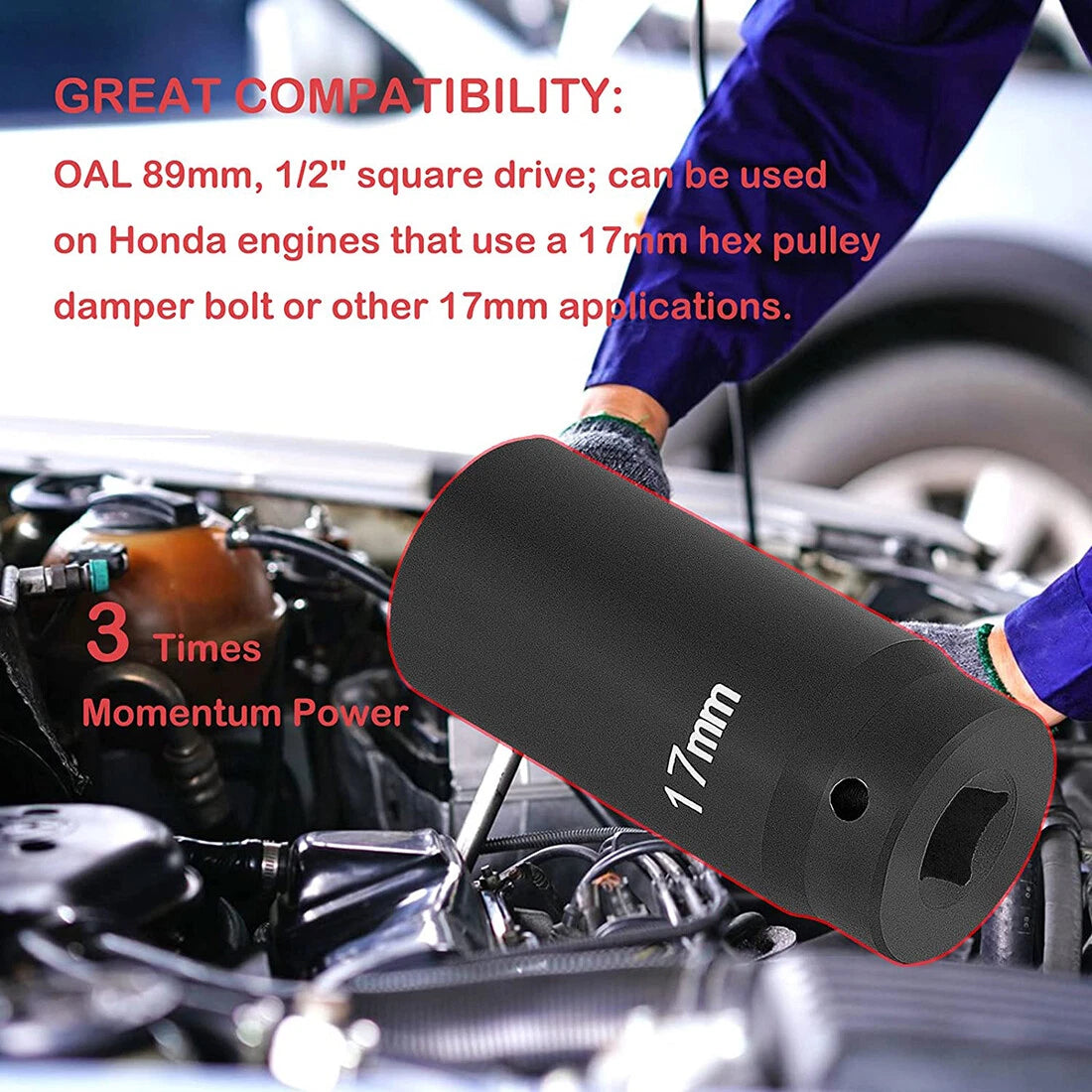 77060 Harmonic Balancer Socket for Honda Engines