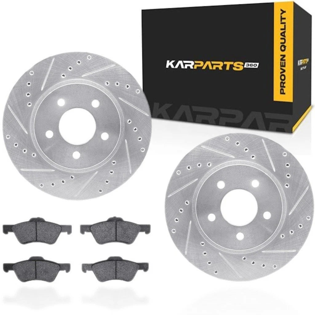 Rotor Set for Mazda Tribute (2008–2010) ALX-PAU-DF-7512-54169-CLA3, Drilled & Slotted